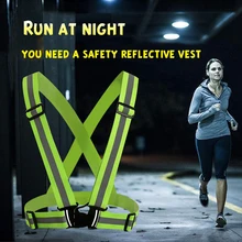 Amorvue неоновый жилет безопасности с высокой видимостью на 360 градусов, Светоотражающий ремень, защитный жилет, подходит для бега, велоспорта, спорта, уличной одежды