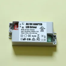 50 шт./лот, Вход AC100-250V, выходная константа напряжения DC12V 0-24 W Светодиодный драйвер, светодиодный источник питания привода, светодиодный источник питания