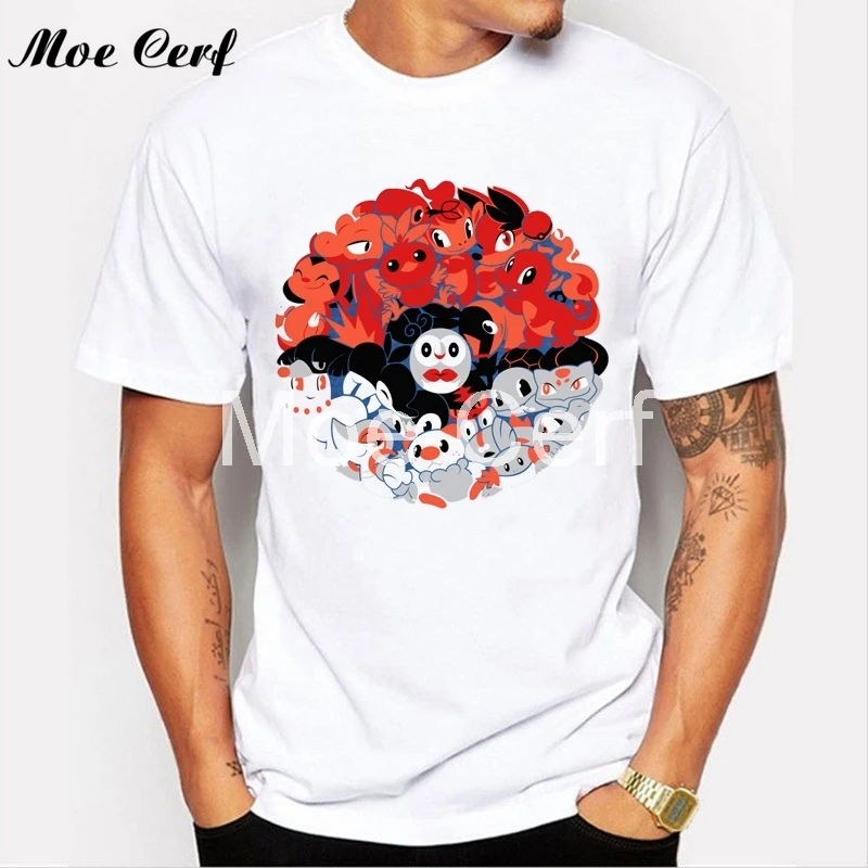 Футболка с надписью «Snorlax sleep tea», креативная футболка с аниме, Мужская футболка с покемоном, облегающая футболка с круглым вырезом, хипстерские топы, футболки, L1-R34 - Цвет: 6