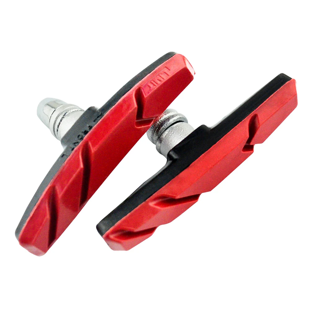 Zacro 2pcs Mountain Road Bike Brake pads MTB Bicycle Braking V-Brake Holder Shoes Rubber Blocks Durable Cycling Accessories