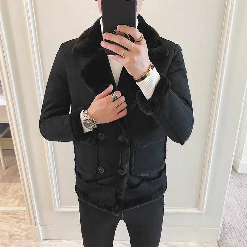 TEAEGG мужские зимние куртки и пальто из искусственного меха теплые парки Hombre Invierno