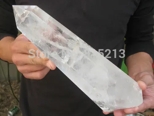 

ddh00786 Large NATURAL transparent QUARTZ CRYSTAL POINT HEALING long 18cm weight 350g