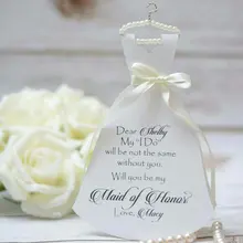 Пользовательское имя цвета будет вы моя подружка невесты открытки с предложением руки и сердца платье приглашения кольцо для помолвки подарки на вечеринку