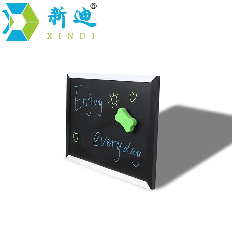 XINDI MDF Black & White Frame Wooden Magnetic Blackboard 35*45cm ChalkBoard Decorative Message Board For Notes Free Shipping