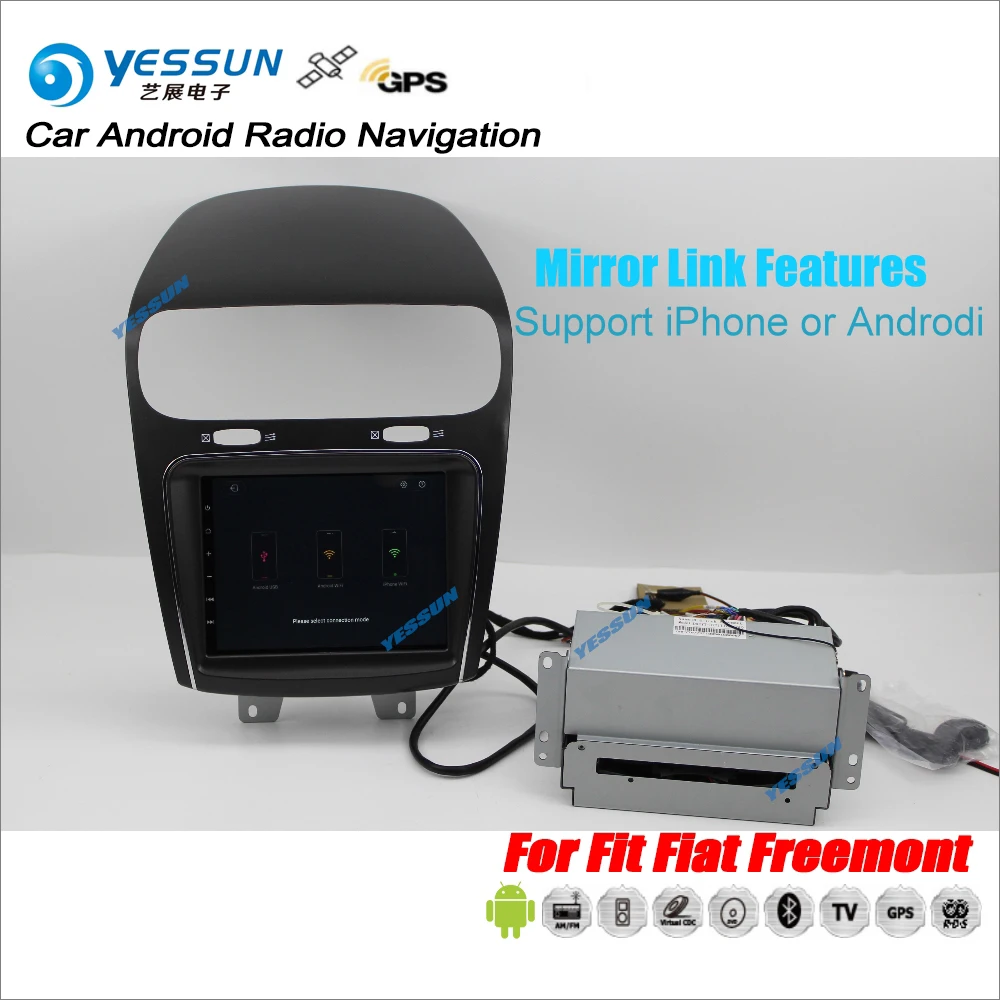 Best YESSUN For Fiat Freemont 2008~2018 - Car Android Radio CD DVD GPS Player Navi Maps Stereo HD Screen TV Multimedia Navigation 3