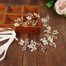 YouLaPan HP64 свадебная тиара Свадебные аксессуары для волос жемчуг свадебное украшение на голову Свадебные ободок для волос ювелирные изделия для волос