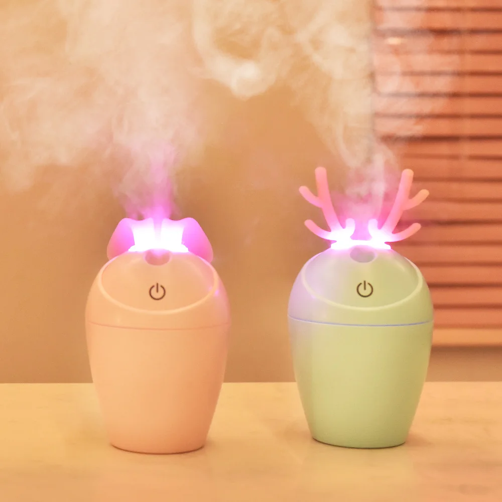 

Lovely Air Humidifier Aroma Diffuser with LED Night Light Ultrasonic Mist Maker Fogger for Home Car USB Aromatherapy Humidifiers