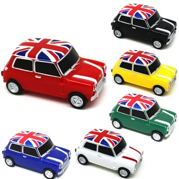 

Hot sale Creative U disk cute car 4GB 8GB pendrive 16GB 32GB pen drive Mini cooper car model USB Flash Drive 64GB