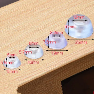 10 шт Мягкие силикагелевые прозрачные Нескользящие колпачки для ног стула, накладки для ног, мебель, диван, табурет, чехлы для ног, защита для пола