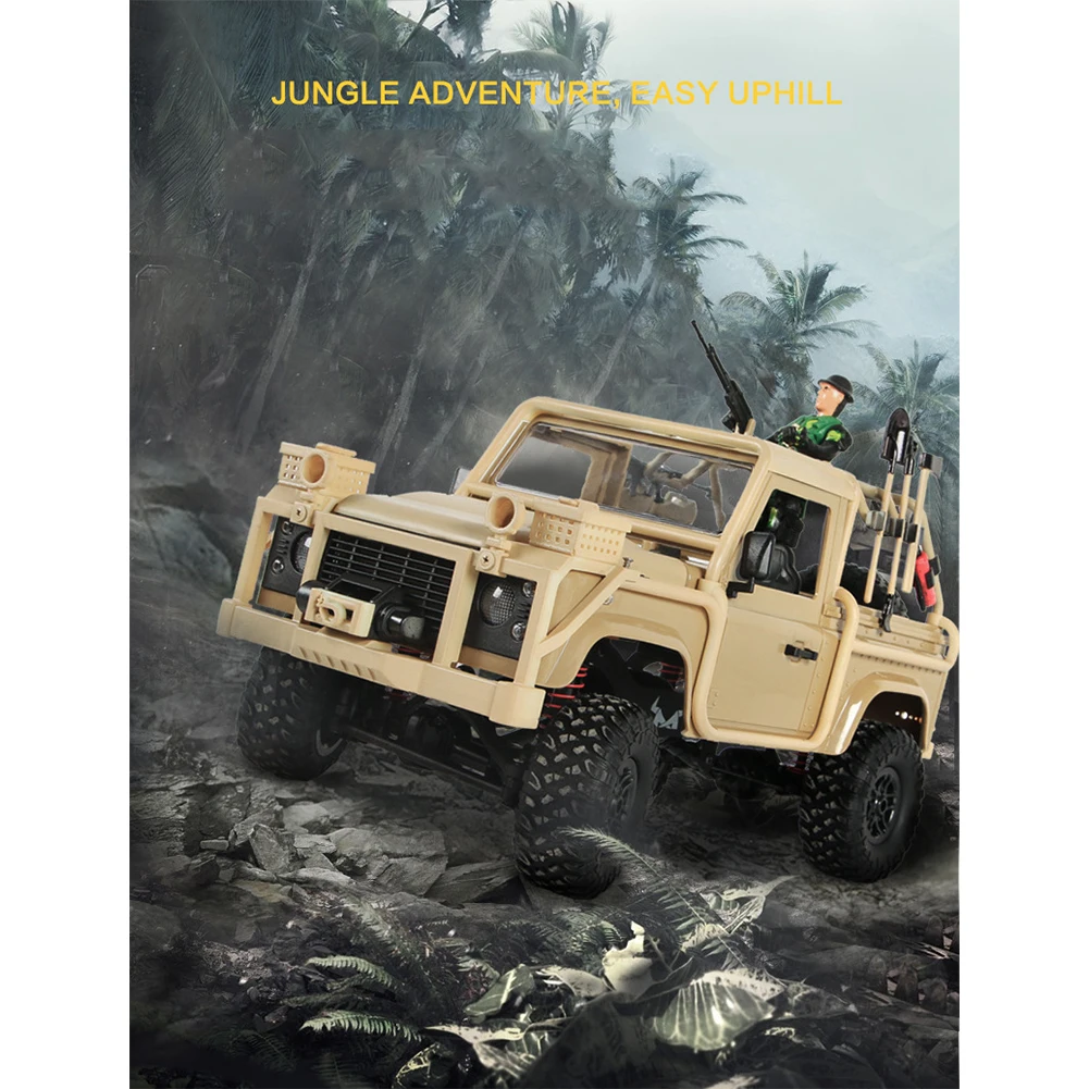 

MN96 1/12 2.4G 4WD Proportional Control Hobby Rock Driving Beach RC Car Model Kit RSOV Four-wheel Drive Multi Scenario LED Light