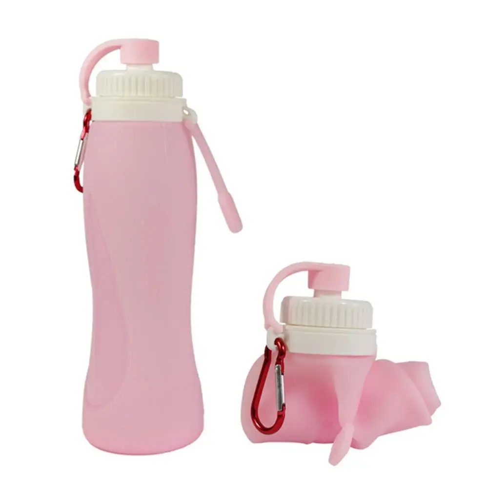 

Portable Silicone Water Bottle Retractable Folding Coffee Bottle Outdoor Travel