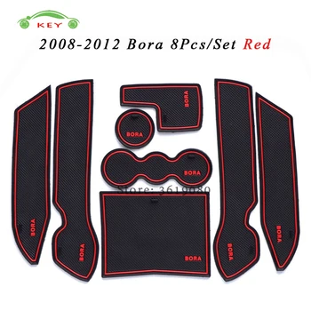 

Car Interior Accessories Rubber Door Pad for Volkswagen VW Bora 2008-2012 Anti-slip Gate Slot Mat Cup Groove Mat Auto Decoration
