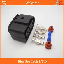10 sets 4Pin 3.5mm+6.3mm Car holder lamp plug/Auto light holder plug,Car waterproof electrical connector for VW Audi etc.