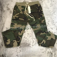 Tops Military Camouflage Kordelzug Jogger-männer Reißverschluss Knöchel Pattentaschen Camo Cargo-hosen Freies Verschiffen