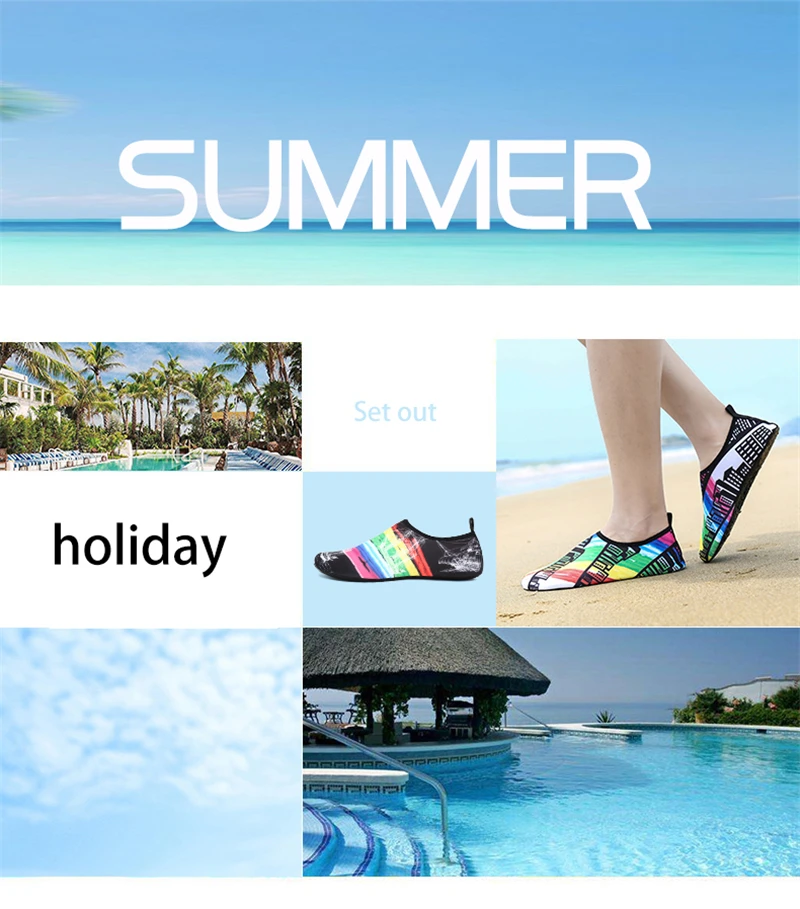 Barefoot Shoes Summer Beach Sandals Breathable Water Shoes Men Soft Aqua Socks Yoga Shoes Woman Diving Swimming Slippers