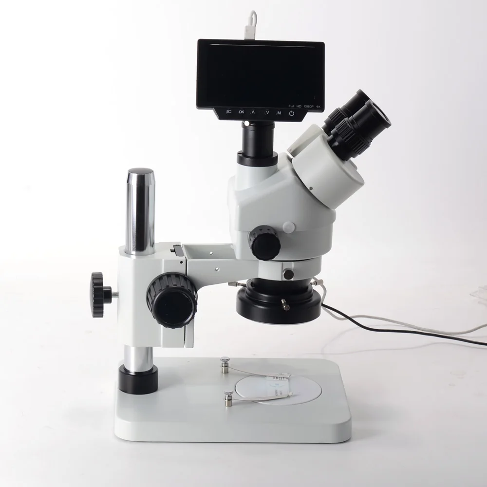 7X 45X 4K Simul Focal microscopio digital para electronica Тринокулярный Стерео микроскоп 16MP HDMI ЖК монитор