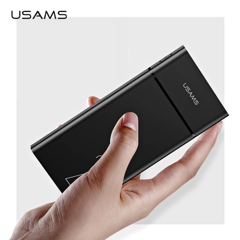 USAMS 20000 мАч Внешний аккумулятор 2.1A Быстрая зарядка Powerbank для iPhone Samsung Xiaomi Двойной