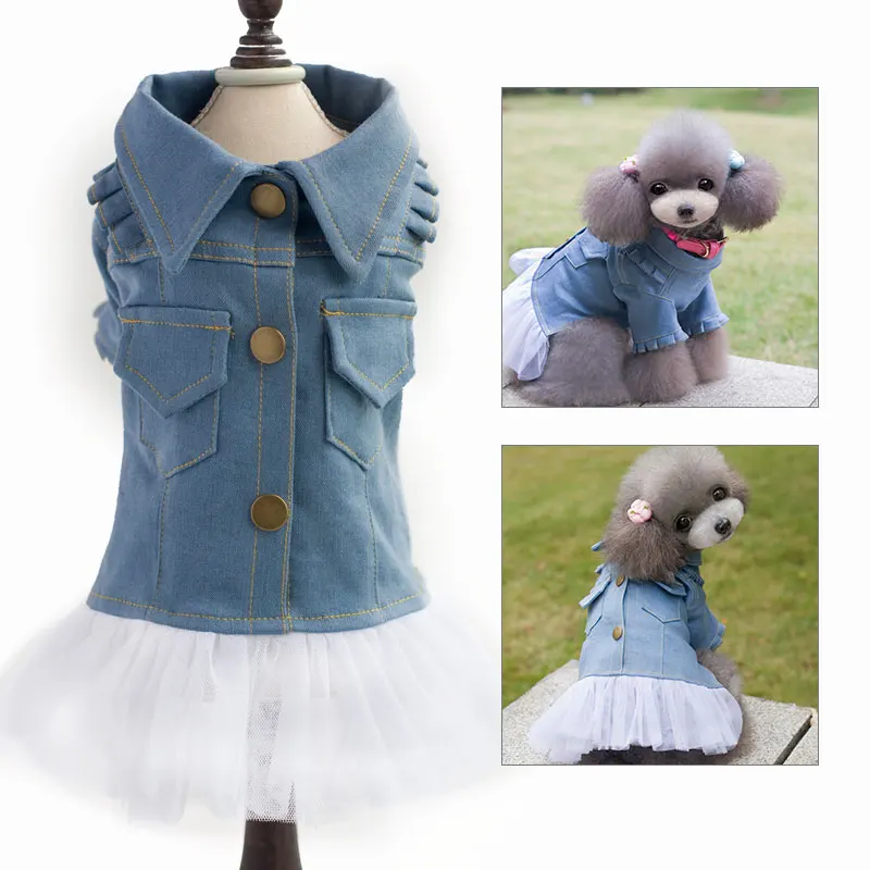 Cheap Dog Clothes For Small Dogs Pet Dog Jeans Coat Puppy Clothes