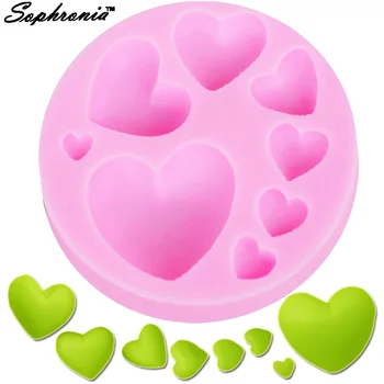 

Sophronia Small Love Heart Chocolate Mold Silicone 3D Lovely Cute heart Fondant Mold Cake Chocolate Craft Cake Decorating M174
