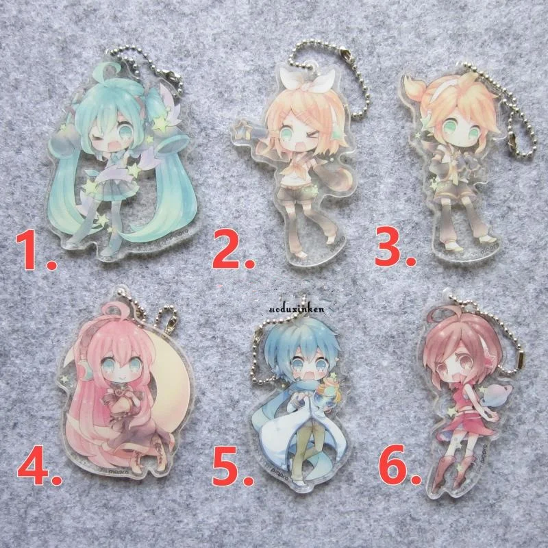 Японский оригинальный Вокалоид 2 Hatsune Miku Kaito брелок Аниме акриловый кулон|Детали и