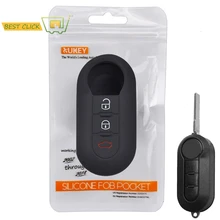 3 кнопки пригодный для FIAT 500 PANDA PUNTO Браво LANCIA YPSILON STILO DUCATO DELTA основа держатель силиконовый чехол дистанционного ключа дело брелок