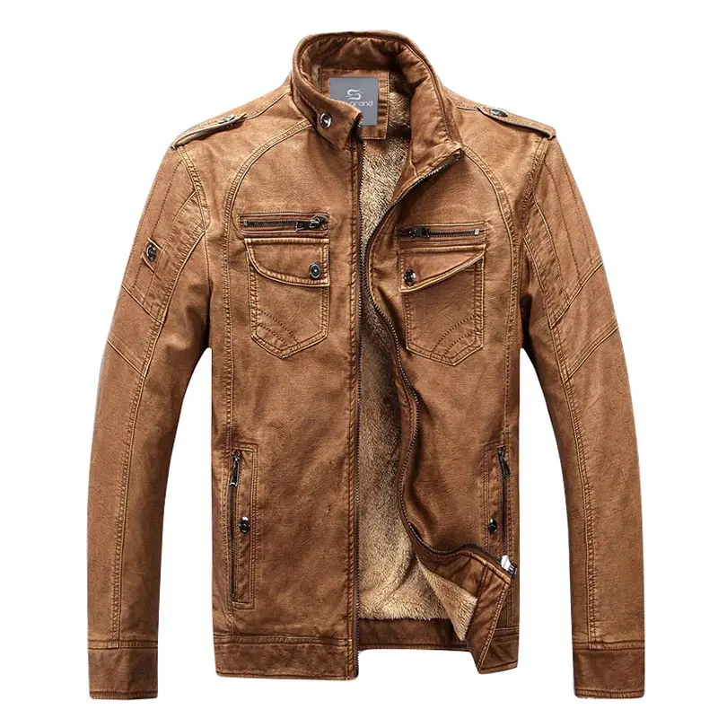 MWP440 men casual warm leather coat (2)