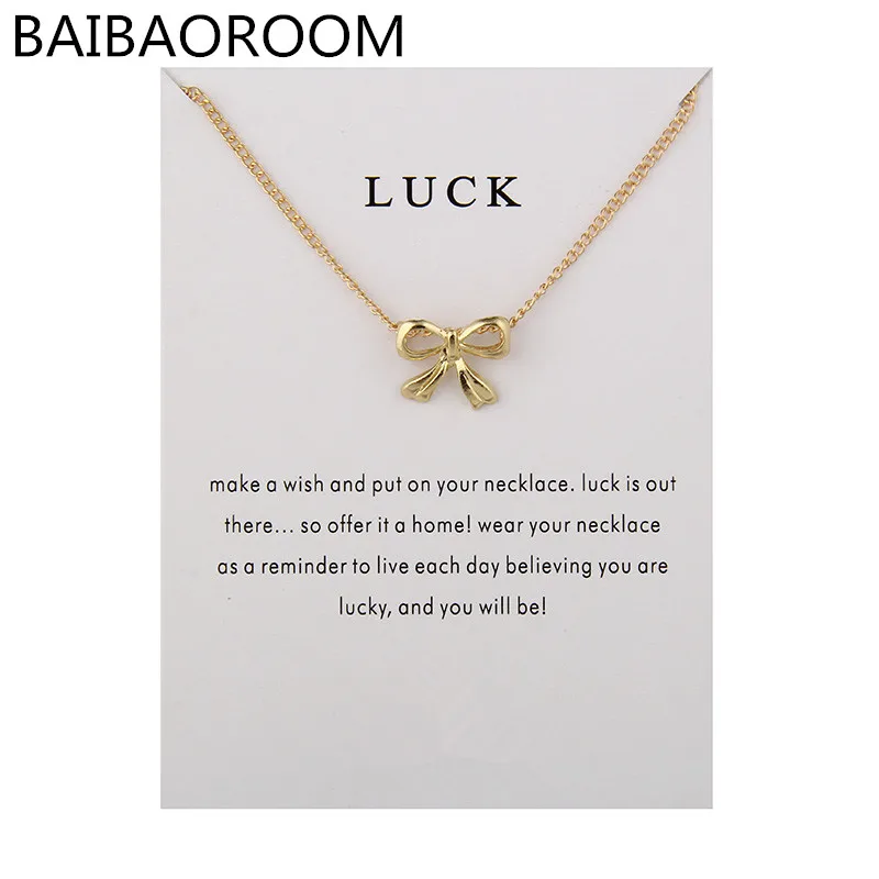 Fashion New Arrived Bowknot Luck Butterfly Short Necklace Jewelry For Women