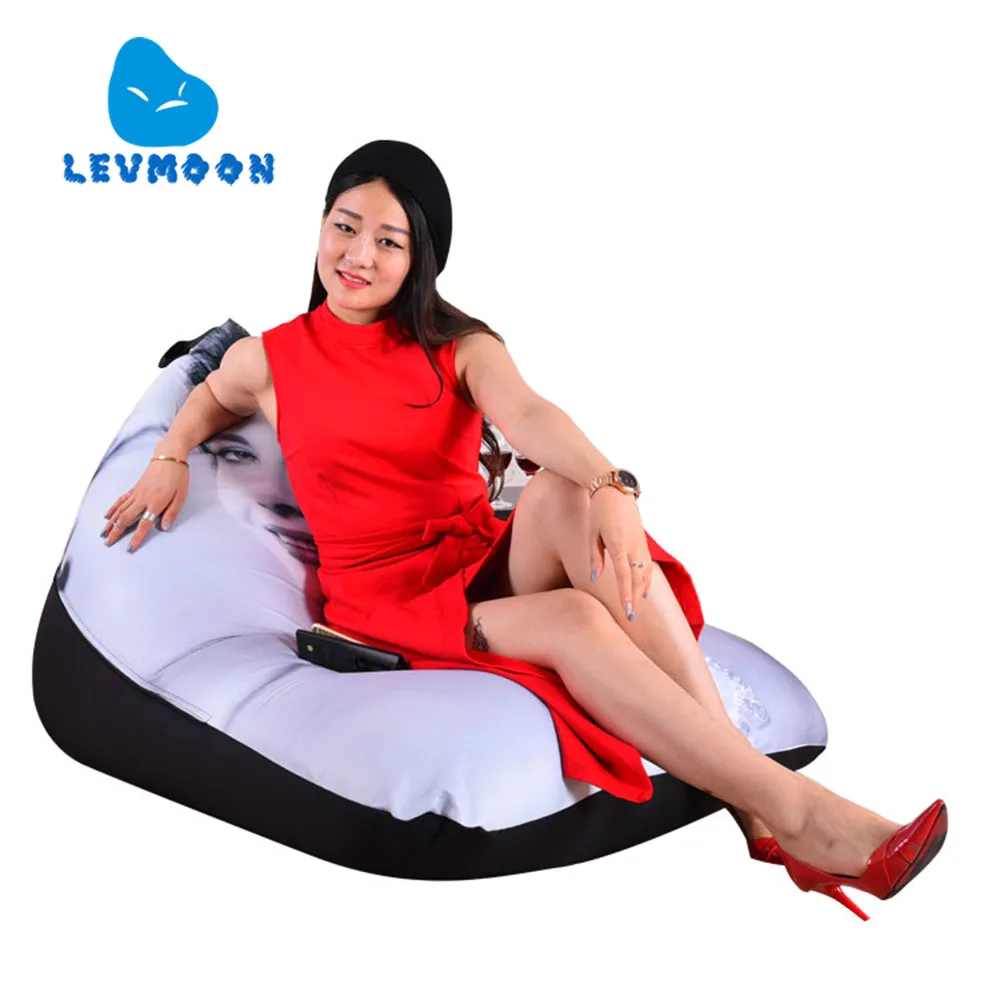 LEVMOON Beanbag Sofa Chair Hepburn Seat Zac Comfort Bean Bag Bed Cover Without Filling Cotton Indoor