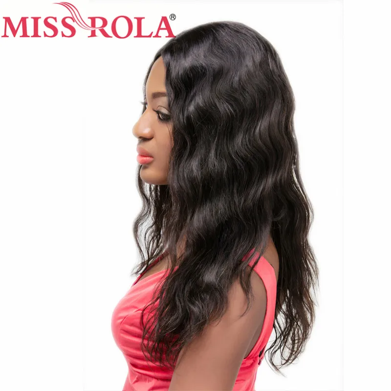 Miss Rola Hair Remy Hair Brazilian Body Wave Full 4X4 Lace Frontal Short Bob Wigs for Nature Black Color Women 16inch 250(+/-1 body-wave-with-frontal