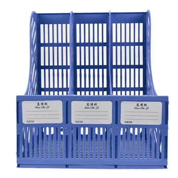 

3 Sections Desktop File Tray Rack Paper Book Document Holder Office School Supplies Organization Storage Box Shelf File Holder