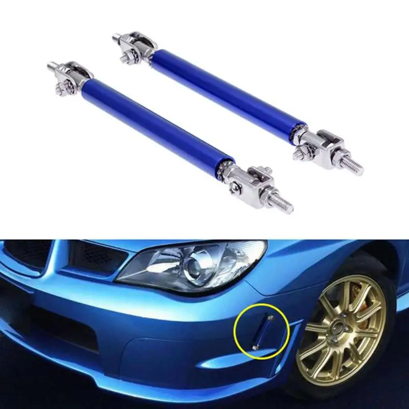 2 piezas Universal 100mm ajustable coche vehículo parachoques delantero labio divisor alerón barra de apoyo barra Auto Exterior partes