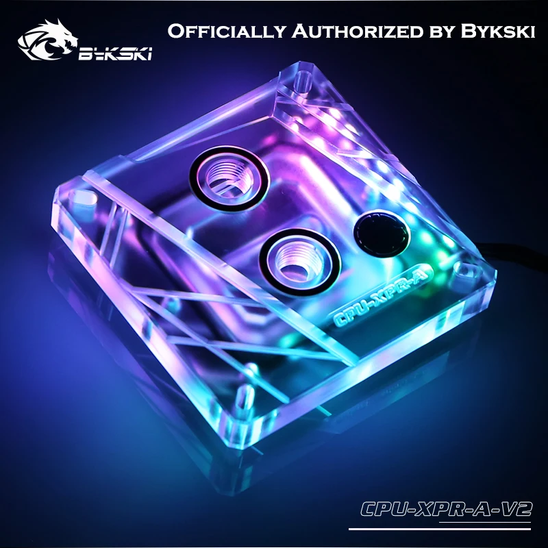 Bykski CPU Water Block XPR A V2 для INTEL LGA1150 1151 1155 1156 2011 X99 черный серебристый RGB поддержка GND