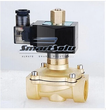 

Free Shipping 2pcs 3/4'" Normally Open Brass Electric Solenoid Valve 2W200-20-NO DC12V,DC24V,AC110V or AC220V, two way valve