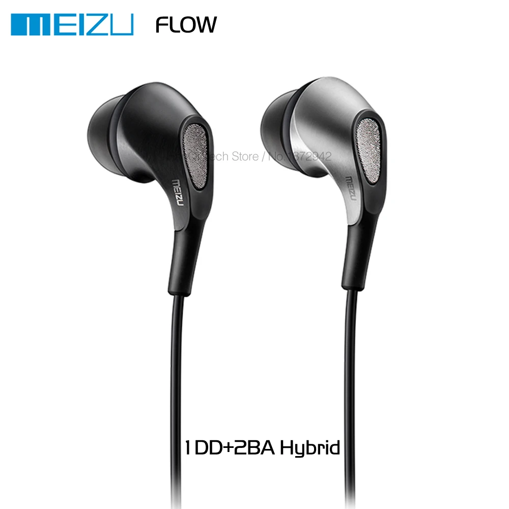 

Original Meizu Flow Triple Driver In-Ear Earphone HIFI 1DD + 2BA Hybrid Earphones Earbuds with Microphone and Remote For Mobile