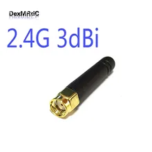 5 шт. Wi-Fi антенна 2,4 г 3dbi с RP-SMA Штекерный разъем прямая головка Новая антенна Wi-Fi маршрутизатор