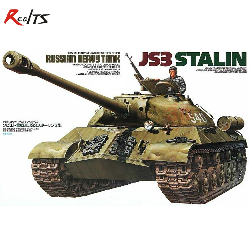 RealTS модель Tamiya 35211 1/35 JS3 Сталин русский тяжелый танк пластиковая модель комплект