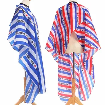 

Pro Salon Home Haircutting Wrap Stripe Hairdressing Cape Barber Hairdresser Waterproof Cover Gown Apron Hairstylist Cloth