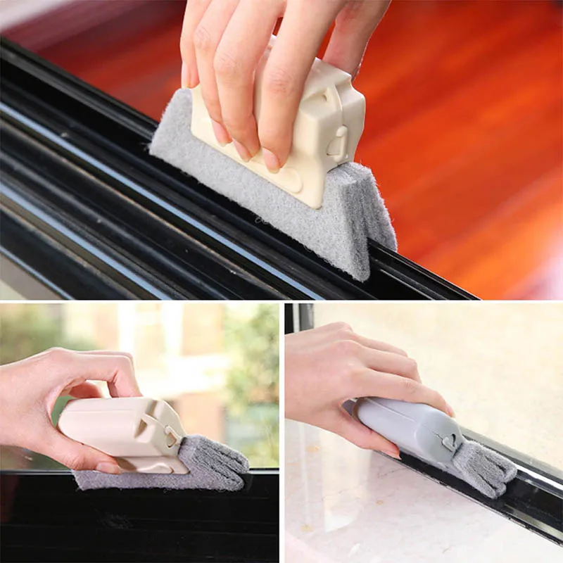 Detachable Washing Scrubber Flexible Soft Hair Cleaning Brush for Door