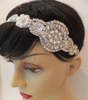 

5 pieces leaf rhinestone applique for Wedding Headband, Hair Combo Accessores, Bridal Sashes, Braidal Garter, Applique Bracelet