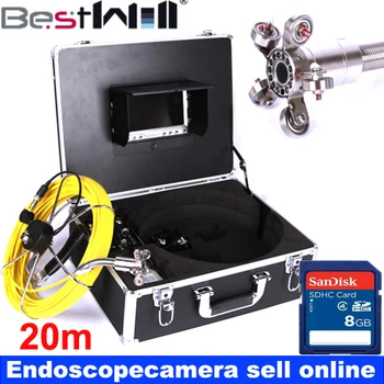 

20m DVR pipe wall camera Waterproof Endoscope Inspection Camera Pipe Camera with 12 leds for car repair
