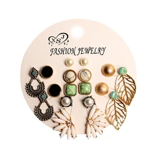 Новые модные женские туфли ювелирных изделий из мультфильма «Холодное сердце» ; вечерние серьги в стиле «Бохо Стиль микс 9 пар/компл., высокое качество, прекрасный подарок