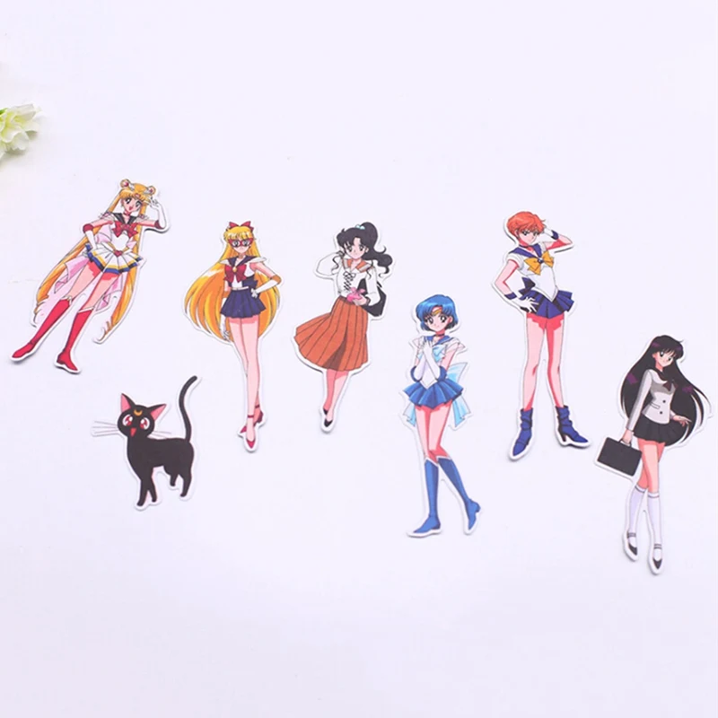 

New Sailor Moon Beautiful Smart Girls Stickers Adhesive Stickers DIY Decoration Stickers For Students Supplies