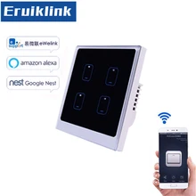 EU/UK Standard eWelink APP Remote Control Touch Switch,1/2/3/4gang Wifi Light Switch via Android/IOS for Smart Home Wall Switch smart led light stripe switch 2m rgb light rope wifi remote control switch touch brightness adjusting color change eu uk plug