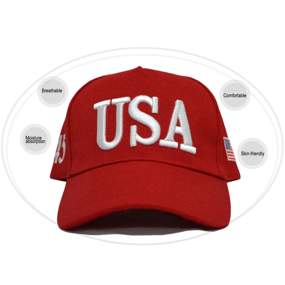 Сделать Америку большой снова шляпа Дональд Кепка Трампа в стиле Республиканской партии США отрегулировать бейсбольную кепку патриотическая Кепка Трамп для шапка на тематику президентства