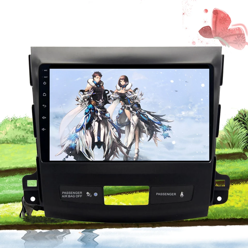 Discount AutoRadio 1 Din Android 9.1 Car DVD Player For  Mitsubishi Outlander 2006 - 2013 Cassette Carplay SIM lte GPS Navigation BT Wifi 3