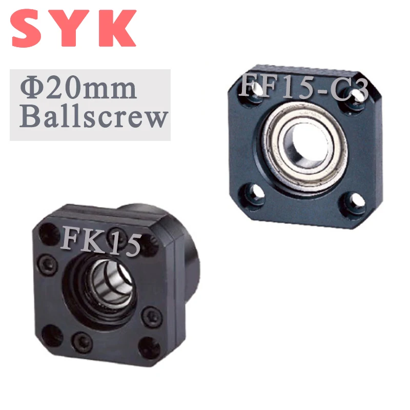 

SYK FK15 P5 bearing and FF15-C3 End Support Unit Set for Ground Ball Screw 20mm 2005 2010 CNC Kit