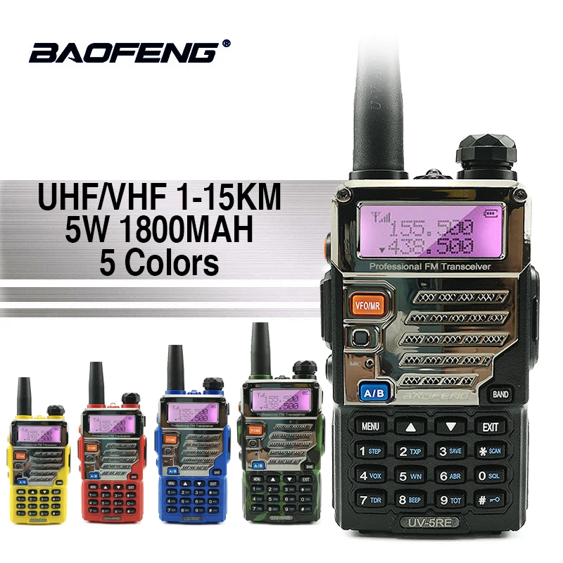 Achat Baofeng UV 5RE Talkie Walkie Super Signal Double Bande De Poche Deux Way Ham Radio Communicateur UV 5R Plus CB HF Émetteur Récepteur Amateur