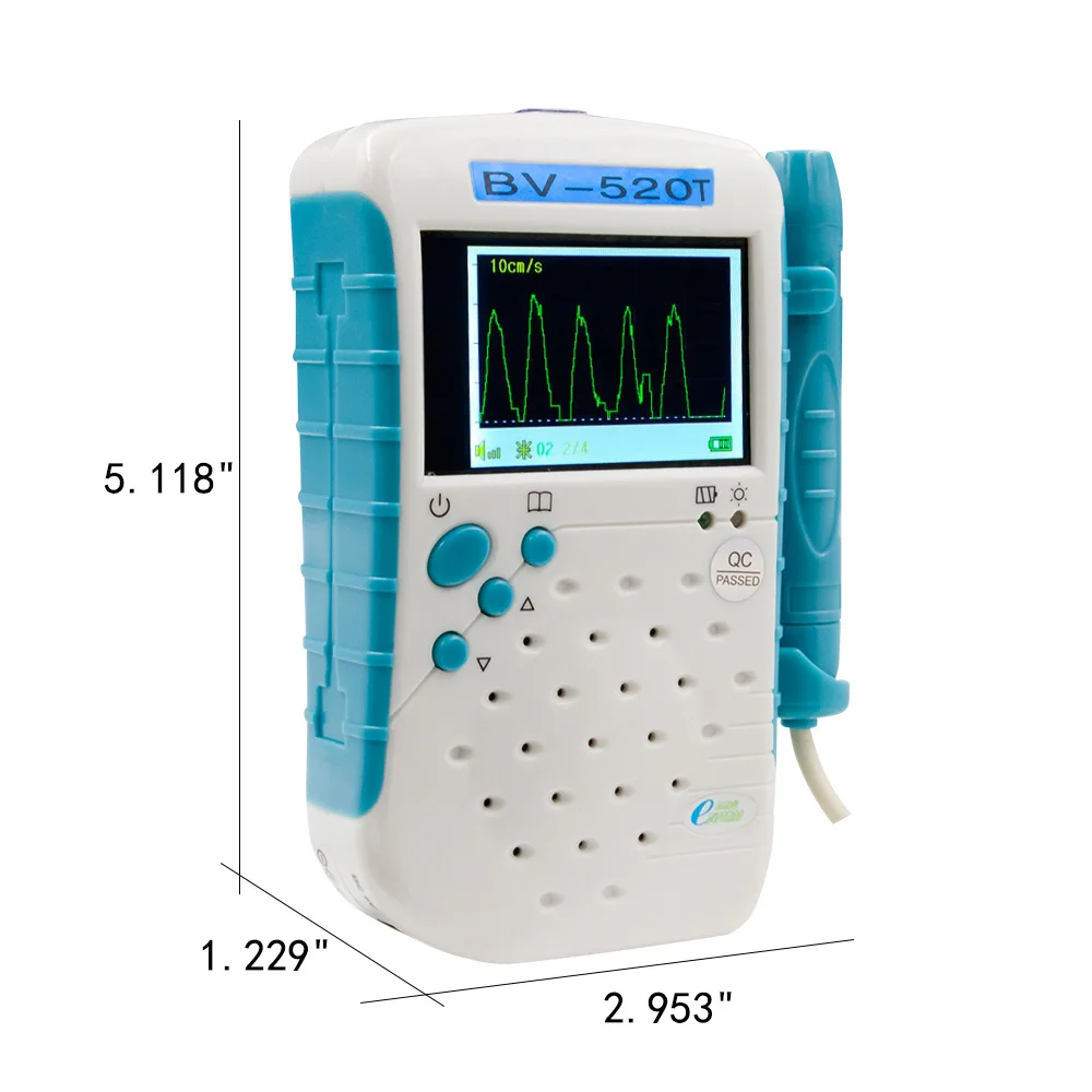 Unbidirection сосудистый допплер BV520T с цветным lcd цифровым и графическим дисплеем скорость потока крови допплеровский сосудистый ультразвук
