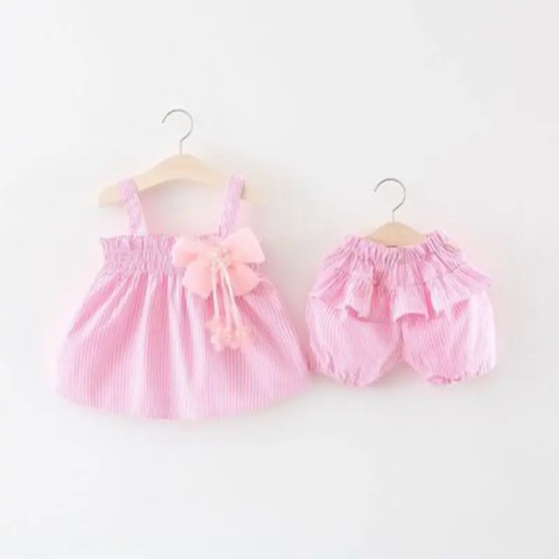 New Born Baby Girls Clothing Sets Princess Dress Tops+Hot short Pants 2 Pcs Kids Outfits Sets 2018 Children Summer Clothes Set (9)
