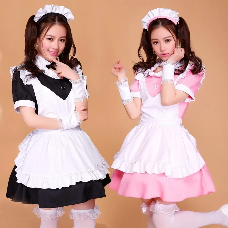 French Anime Beer Sissy Maid Dress Cosplay French Anime Beer Sissy Maid Dress Cosplay Pink Black Anese Costumes For Women Y In Holidays From